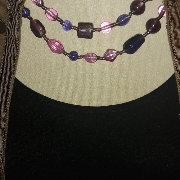 Lane Bryant Jewelry - Long Lane Bryant stamped beaded necklace good used condition